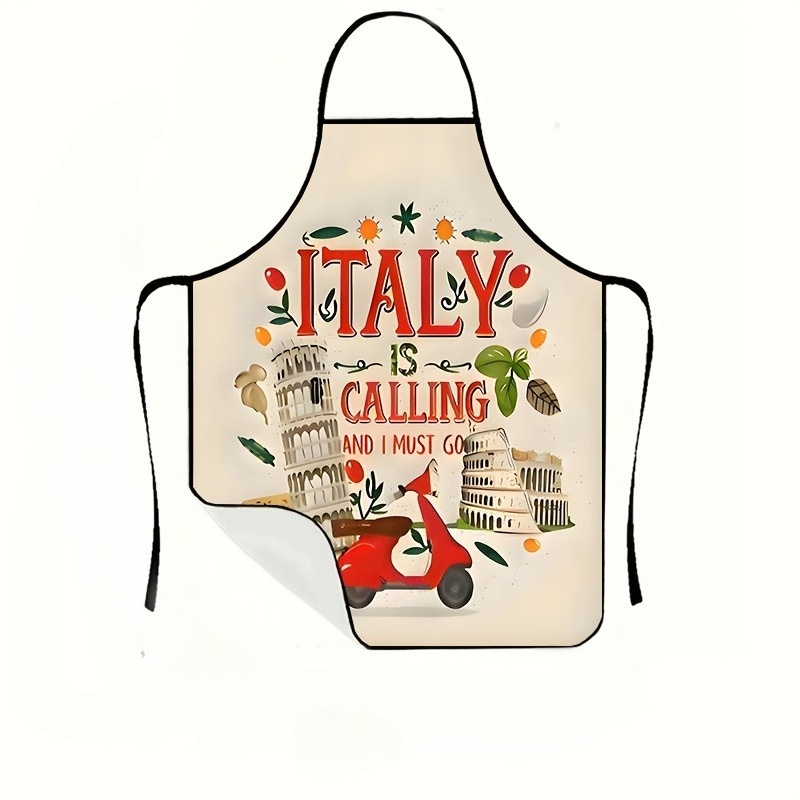 Home Cooking In Italian - 1피스 이탈리아 테마 앞치마, 이탈리아가 부름을