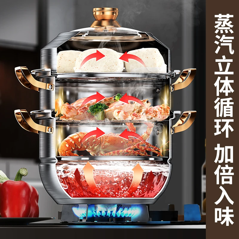316 스테인리스 스틸 스팀 냄비, 40cm 찜솥 가전 - Home Cooking Cookbook 리뷰 및 가격