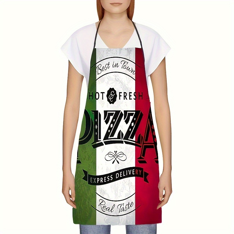 이탈리아 피자 무늬 주방 앞치마 1개 - 폴리에스터 소 - Home Cooking In Italian 리뷰 및 가격