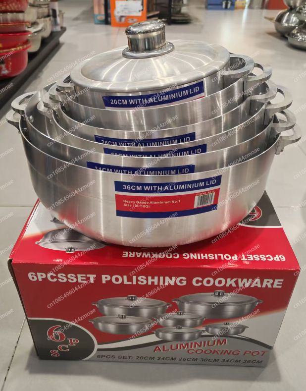 두꺼운 6개 세트 알루미늄 냄비, 뚜껑 포함, 코팅 처 - Home Cooking Cookbook 리뷰 및 가격